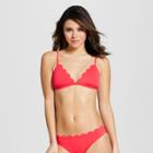 Vanilla Beach Women's Scallop Triangle Bikini Top - Heat Wave