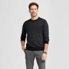 Men's Striped Crew Neck Sweater - Goodfellow & Co Black