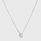 Sterling Silver Teardrop Cubic Zirconia Halo Station Necklace - A New Day