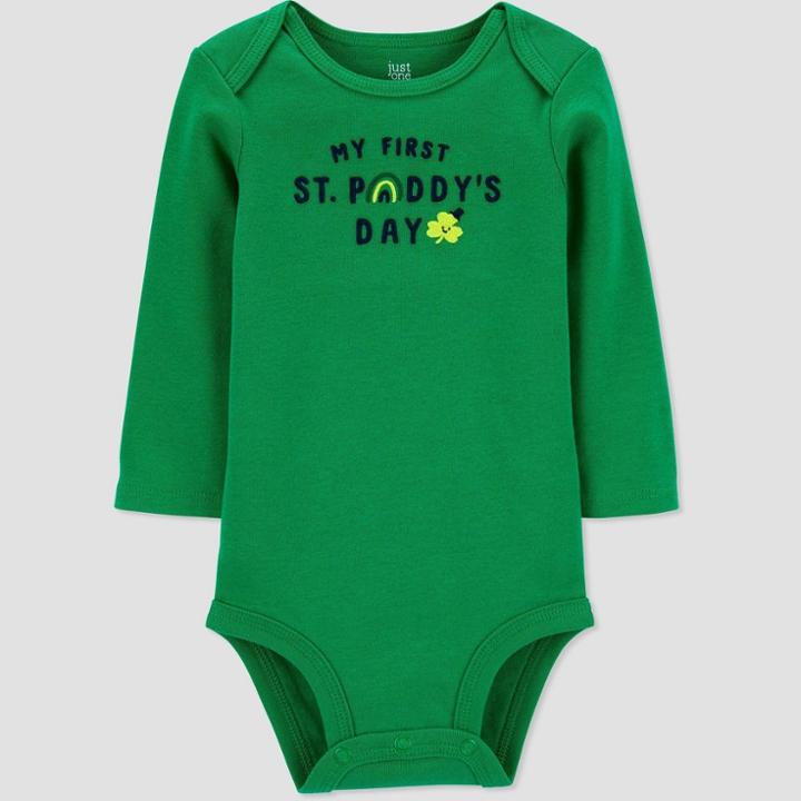 Baby 'my First St. Paddy's Day' Bodysuit - Just One You Made By Carter's Green Newborn