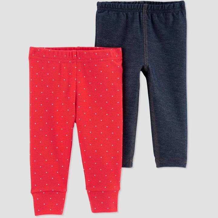 Baby Girls' Poppy Leggings - Just One You Made By Carter's Poppy Pink Newborn, Girl's, Red