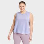Women's Plus Size Active Cinch Crop Tank Top - All In Motion Lilac Purple