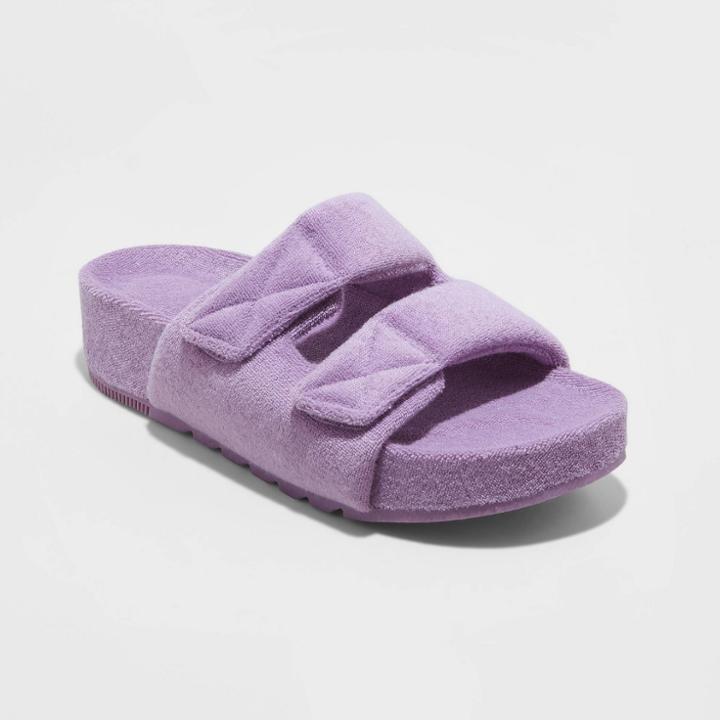 Women's Remi Platform Slide Sandals - A New Day Lavender