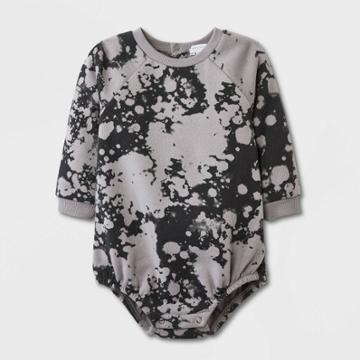 Grayson Mini Baby Fleece Romper - Black Newborn