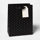 Sugar Paper Black With White Polka Dot Cub Gift Bag -