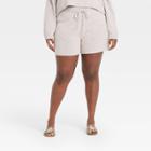 Women's Plus Size Mid-rise Lounge Shorts - Universal Thread Beige