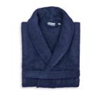 Terry Cloth Solid Bathrobe Navy - Linum Home Textiles, Blue