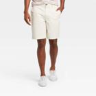 Men's 9 Flat Front Shorts - Goodfellow & Co Light Cream 28,