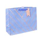 Spritz Large Foil Striped Vogue Bag Blue -