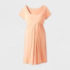Maternity Short Sleeve A-line T-shirt Dress - Isabel Maternity By Ingrid & Isabel Coral
