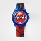 Marvel Kids Spider-man Homecoming Light Up Band Analog Watch Blue,