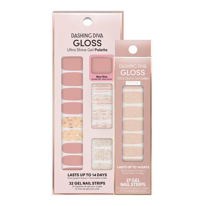 Dashing Diva Gloss Ultra Shine Gel Mani Bundle Nail Art - After Glow And Champagne Buff