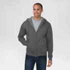 Dickies Men's Big & Tall Midweight Fleece Full Zip Hoodie- Dark Heather Gray Xxxl