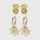Sugarfix By Baublebar Pineapple And Flower Drop Earring