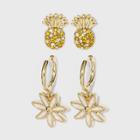 Sugarfix By Baublebar Pineapple And Flower Drop Earring