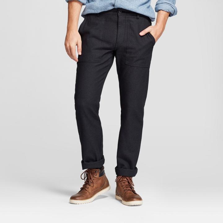 Men's Straight Utility Cargo Pants - Goodfellow & Co Black