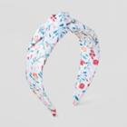 Girls' Wide Floral Print Top Knot Headband - Art Class
