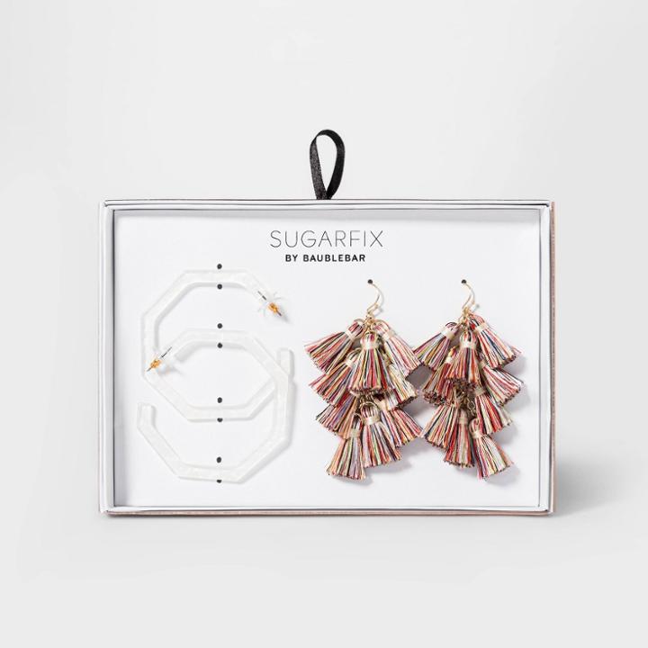 Sugarfix By Baublebar Day To Night Earring Gift Set - White, Women's, Pink