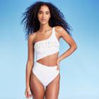 Shade & Shore Women's One Shoulder Cut Out Extra Cheeky One Piece Swimsuit - Shade &