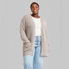 Women's Plus Size Cardigan - Universal Thread Taupe