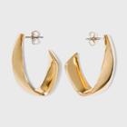Twisted Metal Hoop Earrings - A New Day Gold