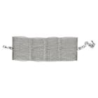 Zirconmania Multi-pave Fine Crystal Bars With Multi-link Strands Wide Bracelet And Lobster Clasp - Rhodium, Women's, Red