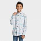 Boys' Long Sleeve Button-down Flannel Shirt - Cat & Jack
