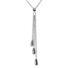 Women's Journee Collection Triple Drop Chain Pendant Necklace In Sterling Silver -