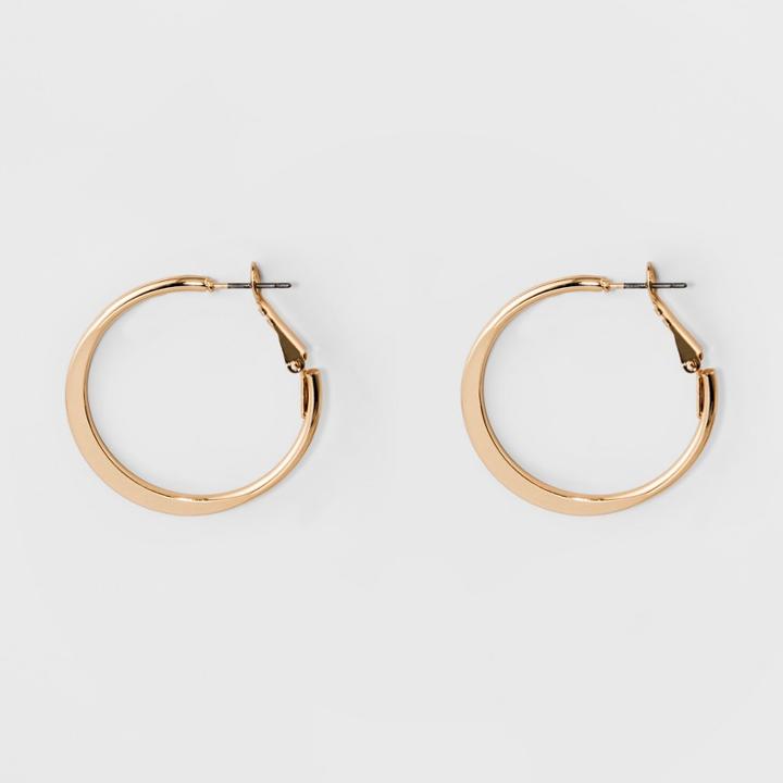 Medium Flat Hoop Earrings - A New Day Gold