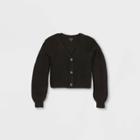 Girls' Cropped Cardigan - Art Class Black