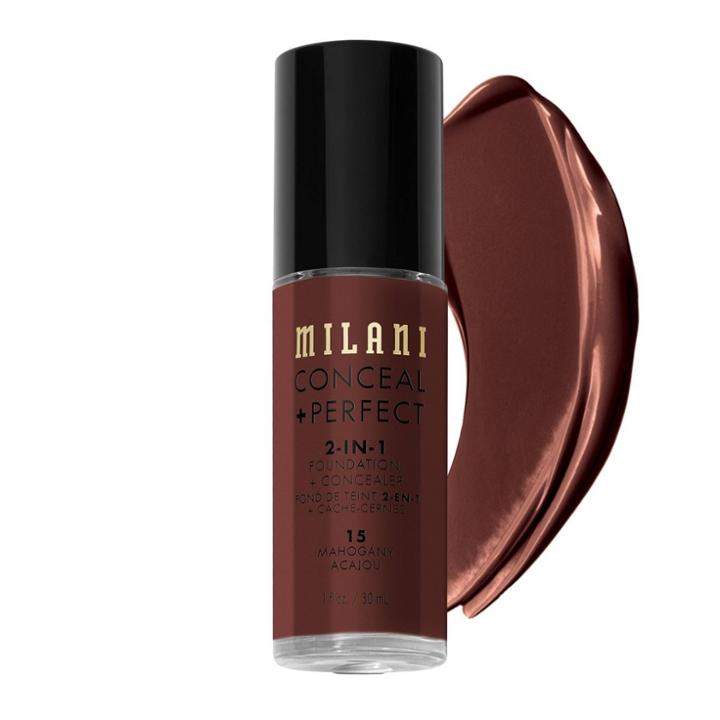 Milani Conceal + Perfect 2-in-1 Foundation + Concealer Cruelty-free Liquid Foundation - Mahogany