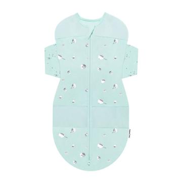 Happiest Baby Snoo Sack Swaddle Wrap - Blue Green With Planets Stars On Wings -