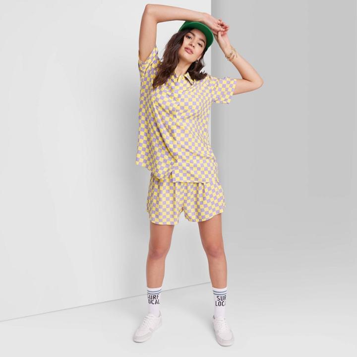 Women's Ascot + Hart Graphic Pull-on Shorts - Checkered