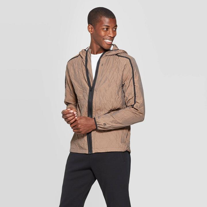Men's Windbreaker Run Jacket - C9 Champion Brown/orange