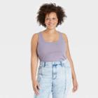Women's Plus Size Slim Fit Rib Racerback Tank Top - Universal Thread