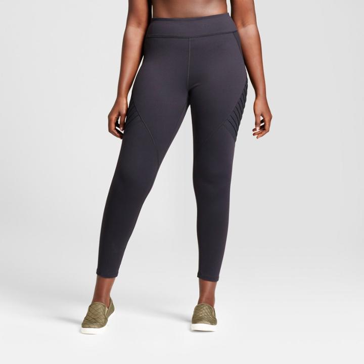 Plus Size Women's Plus Premium 7/8 Moto Leggings - Joylab Black