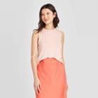 Women's Curved Hem Tank Top - A New Day Light Pink