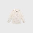 Toddler Boys' Dino Print Flannel Long Sleeve Button-down Shirt - Cat & Jack Cream