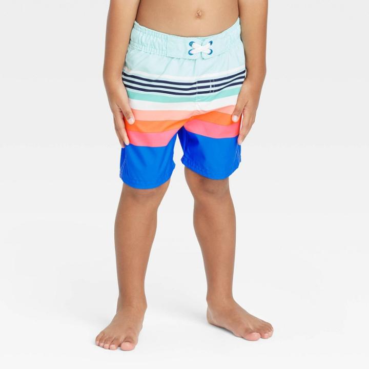 Toddler Boys' Striped Swim Shorts - Cat & Jack