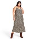 Women's Plus Size Floral Print Slip Dress - Nili Lotan X Target Black