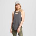 Women's Keyhole Tank Top - Mossimo Supply Co. Charcoal (grey)
