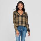 Women's Plaid Hoodie - Soul Cake (juniors') Olive