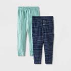Toddler Boys' 2pk Jersey Knit Pull-on Jogger Pants - Cat & Jack Green/navy