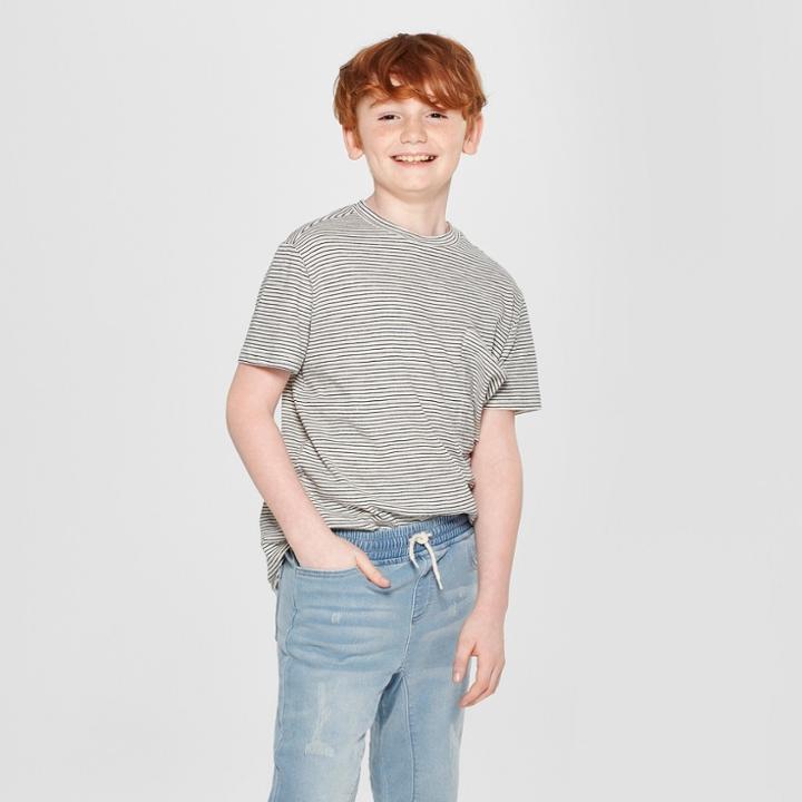 Boys' Stripe Short Sleeve T-shirt - Art Class White