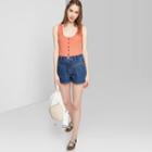 Women's Button-front Waffle Tank Top - Wild Fable Rust Xs, Women's, Red