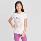 Petitegirls' Short Sleeve Rainbow Unicorn Graphic T-shirt - Cat & Jack White