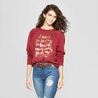 Warner Brothers Women's Harry Potter Quote Graphic Sweatshirt - (juniors') Red