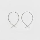 Women's Textured Slip Through Hoop Earring - A New Day