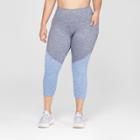 Women's Plus Size Studio Mid-rise Capri Leggings 20 - C9 Champion Navy Colorblock