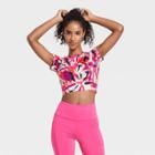 J. Dow Fitness Black History Month Women's Short Sleeve Crop Top T-shirt - Geometric
